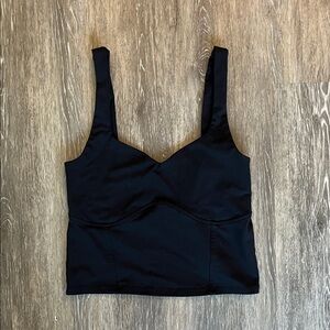 Abercrombie & Fitch Black Sweetheart Neckline Crop Top
